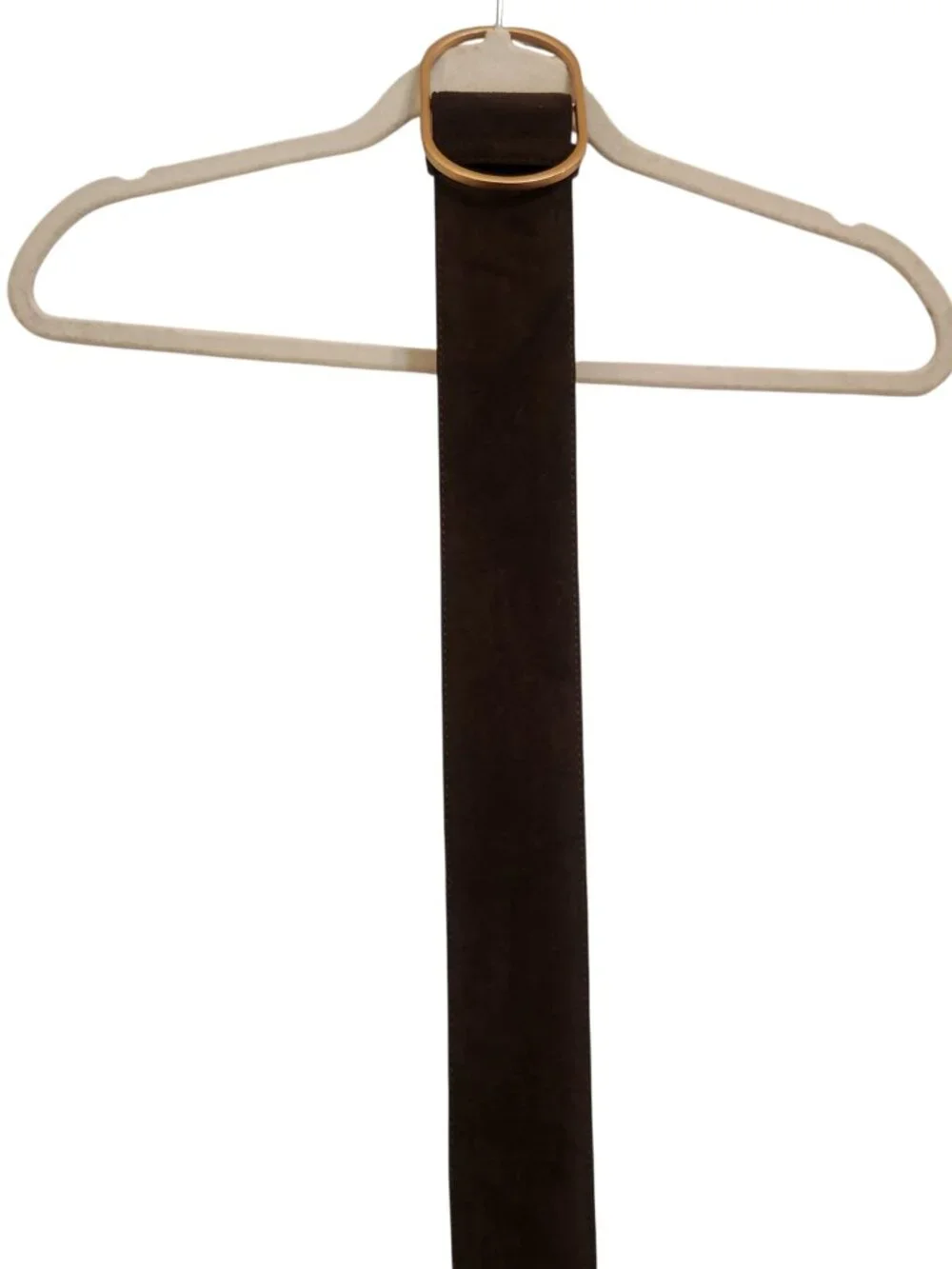 Banana Republic Wide Vegan Suede Belt Chocolate Brown Size XL - Picture 7 of 9